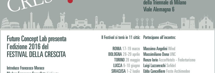 SAVE THE DATE: Presentazione Festival della Crescita 2016